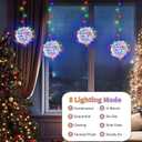 Outdoor Christmas Balls Lights 4 Pack Hanging 7.9" LED Garden Sphere Tree Lights 8 Modes Waterproof Glow Globe Lights with Memory Timer Plug for Yard Porch Eave Patio Home Indoor Decoration-Multicolor