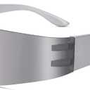 COASION Wrap Around Sunglasses for Women Men Trendy Rimless Futuristic Shades Y2k Shield Flat Top Fashion Eyeglasses (A1 Silver / Silver Mirrored)