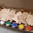 QINGQIU Christmas Wooden Magnet Toys, Pack Of 2