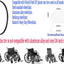 Wheelchair Tires 24”x1”,Wheelchair Rear Wheel Replacement Tire, Universal Flat Free Polyurethane Tire, Urethane Foam, Pyramid Shape, W/Tools and Ties, Universal Replacement 24"tire Parts(1Pir, Black)