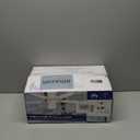 Ceiling Fans with Lights, 42 inch Low Profile Ceiling Fan with Light and Remote Control, Flush Mount, LED Dimmable DC Reversible Modern Ceiling Fan for Bedroom (Brown)