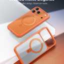 TORRAS for iPhone 17 Pro Case with Stand, Fit for MagSafe, 4X Military Drop Protection, Camera Control Button, Slim Soft Edge Phone Case for iPhone 17 Pro, Translucent Matte Cover 6.3", Cosmic Orange