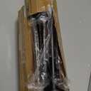 Matte Black Shower Curtain Rod,1 Inch Diameter Stainless Steel Adjustable Spring Tension Rods 32 to 92",with Holders ,Anti-Slip, Curtain Rods No Drilling(1 Pack)