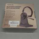 Wireless Headset with Mic for Work: 6.0 Bluetooth Headset with AI Noise Cancelling Mic,45 Hours Worktime & Mute Button,Headset with Microphone for Pc,iPhone,Computer,Remote Work,Office,Zoom, Skype