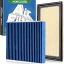 Cabin & Engine Air Filter Fit for Explorer 11-19, Flex 10-19, Fusion 10-12,Police Interceptor 14-18, Taurus 09-19, Lincoln MKS 10-16, MKT 10-19 Replacement CF11176 CA10242 Car Accessories