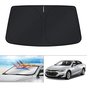 KUST Windshield Sun Shade for Chevrolet Chevy Malibu Accessories 2016-2024 2025 Sunshade Sun Visor Protector Foldable Blocks UV Rays Keep Your Car Cooler
