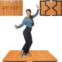 Tap Dance Floor, Portable Dance Floor, Professional Tap Board for Tap Dancing, Cushioned Base Dance Practice Floor, 47'' x 27'' (Oak)