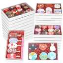 TEMLQPACK 12 PACK 9.5" x 6" x 1.2" Clear Cookie Boxes with Full Window,Bakery Boxes Cakesicle Boxes Chocolate Covered Pretzel Rods Boxes Macaron Boxes for Valentine's Christmas