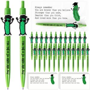 50 Sets Graduation Pickle Pens 2025 You Are Kind of a Big Dill Inspirational Emotional Support Pen Positive Encouragement Affirmation Gifts for Preschool Junior School College Students