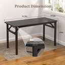 31.5 in Computer Desk w/Storage, Portable Folding Desk No-Assembly (Black)