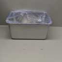 2 Pack 8" Deep Large Litter Box Stainless Steel Metal Cat Litter Box Easy to Clean,Non-Stick,Suitable for Indoor and Outdoor Pet Cats (2-Medium)