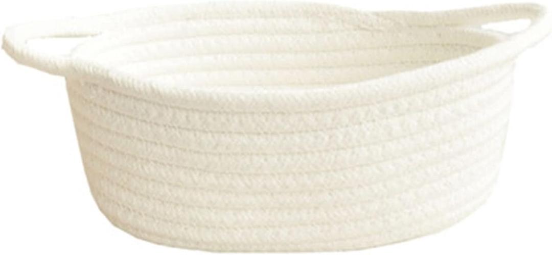 Laundry Baskets, Laundry Baskets, Nordic Cotton Rope Woven Storage Basket with Handles Dirty Clothes Laundry Baskets Desktop Sundries Organizer Home Accessories
