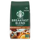 Starbucks Ground Coffee, Medium Roast Hot or Iced Coffee, Breakfast Blend, 12 oz ​ (EXP 10/04/26)
