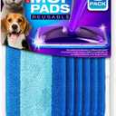 Reusable Mop Pads Compatible with Swiffer WetJet (6 Pack) - Microfiber Mop Refill for Wet Mopping Cloths - Hardwood Floor Cleaning Spray Pads are Reusable Replacements (Blue (Wet/Dry))