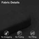 Shinnwa Dining Chair Cushions Set of 4, Non-Slip Kitchen Chair Cushions with Ties and Machine Washable Cover, 4 Pack, 17 x 16.5 x 2in, Black