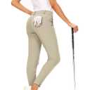 Hiverlay Womens pro Golf Pants Quick Dry Slim Lightweight Work Pants with Straight Ankle Also for Hiking or Casual Ladies L