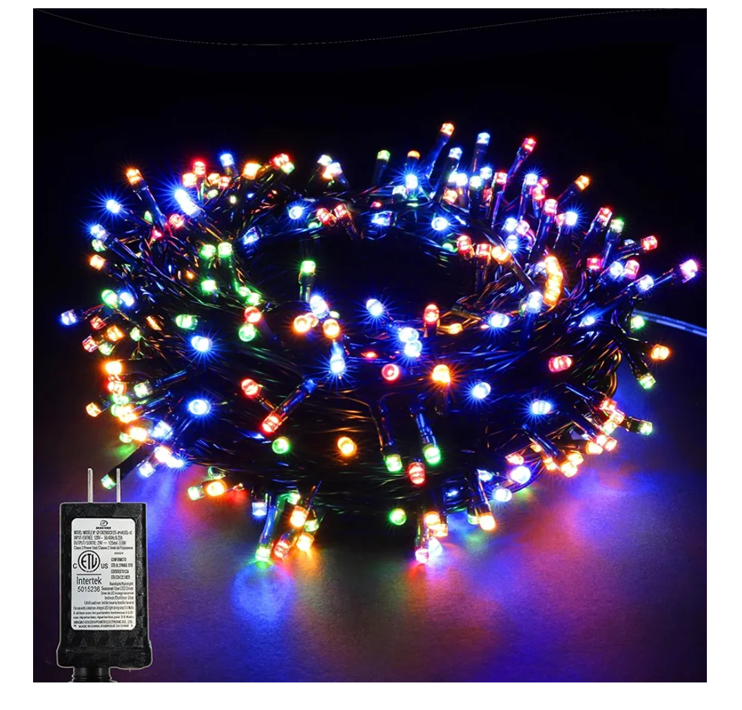 PMS 100-1000 LED Christmas Lights, Low Voltage Fairy String Lights with 8 Modes, Ideal for Xmax Tree, Garden, Home, Party, Halloween Festival Deco (Mixed-Color, 300 LEDs)