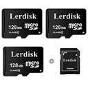 Factory Wholesale Micro SD Card 128MB (0.12GB) Pack of 3 in Bulk Low Capacity for MP3/Old Phones/Small Files Only -Not for Cameras/Dashcams/GB Devices