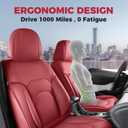 FREESOO Car Seat Covers Front Seats 2PCs,Waterproof Automotive Seat Covers, Leather Cars Interior Covers, Seats Protection Universal fit Babies & Adult (WineRed)