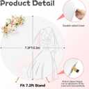 7.2FT Double-Sided Round Backdrop Cover,White Wedding Round Arch Cover,Circle Balloon Backdrop Stand Covers for Wedding Birthday Festival Party Baby Shower Decoration