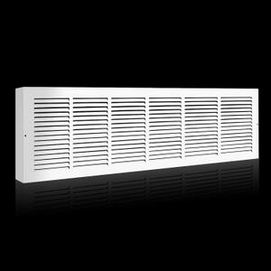 30x8 Baseboard Return Air Grille for 30"Wx8"H Duct Opening, 7/8" Depth | Steel Baseboard Return Air Vent Cover Grill,7/8" Thick Margin Turnback for Baseboard,Outer Dim 31.75"W X 9.75 "H X 7/8"
