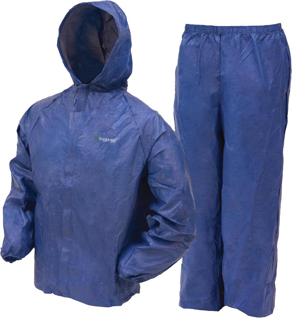 FROGG TOGGS Youth Ultra-Lite2 2-Layer Waterproof Breathable Rain Suit (Small, Blue)