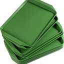 Plastic Fast Food Tray,16.7 by 11.8-Inch,Set of 12 (Green)