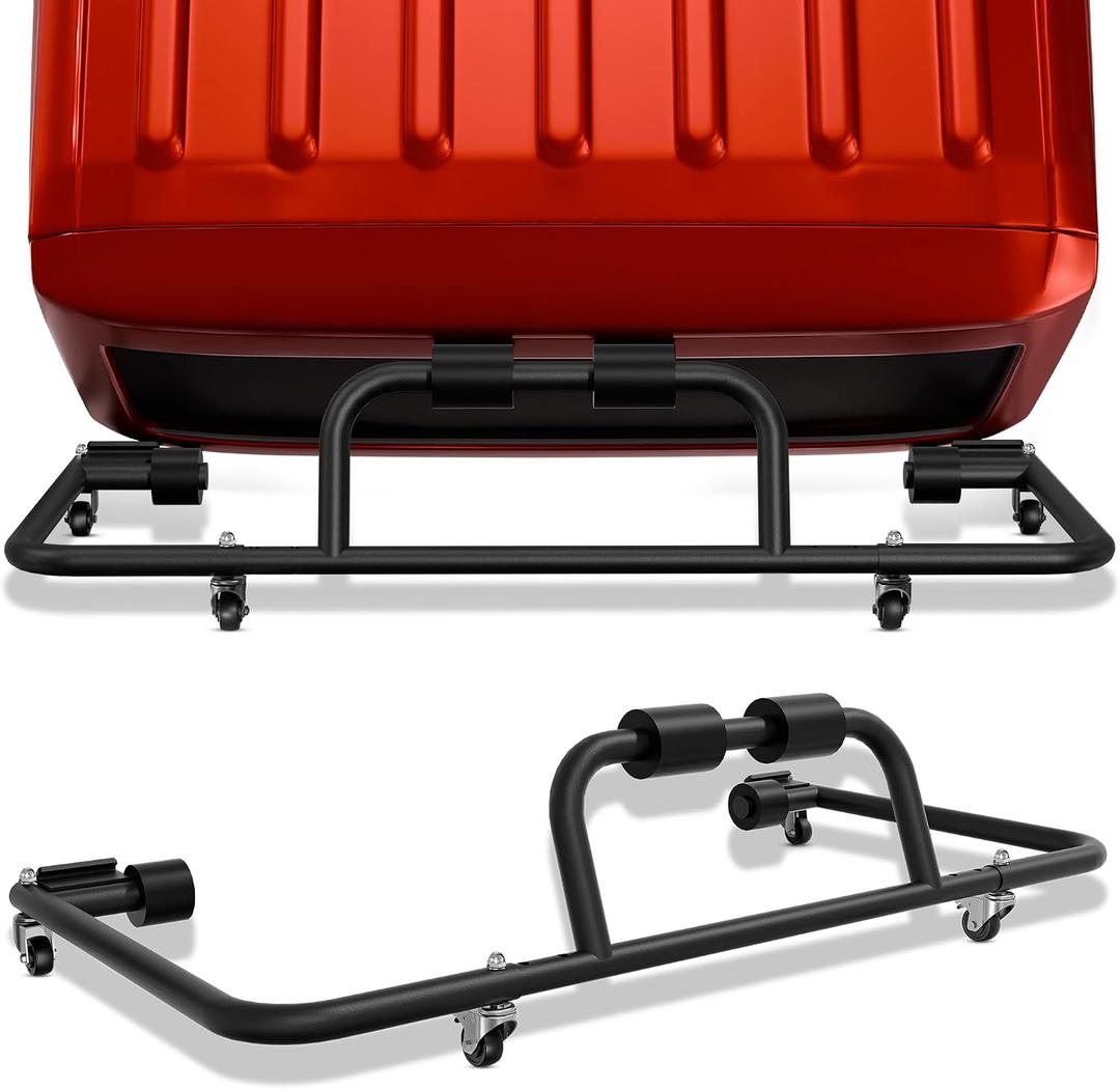 YZONA Adjustable Hard Top Carrier Hardtop Storage Cart Compatible with 1976-2026 Jeep Wrangler JK JL YJ TJ JKU JLU Unlimited and Newer Jeep Wrangler CJ-7 Sliding Bracket Rack Movable, 2/4 Door-Black