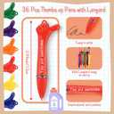 36 Sets Housekeeping Appreciation Gift Thumbs up Pens Team Keychains Thank You Cards Christmas Favors Inspirational Gift