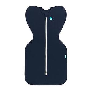 Love to Dream Organic Swaddle, Baby Sleep Sack, Swaddle Up Self-Soothing Swaddles for Newborns, Get Longer Sleep, Snug Fit Helps Calm Startle Reflex, 1.0 Tog Sleep Sack, 8-13lbs, Navy