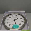 La Crosse Technology WT-3161BK 16 Inch Stainless Steel Atomic Clock, Analog, White