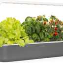 Click & Grow Indoor Herb Garden Kit with Grow Light | Easier Than Hydroponics Growing System | Smart Garden for Home Kitchen Windowsill | Vegetable & Herb Garden Starter Kit with 9 Plant pods, Gray