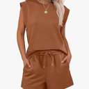 ANRABESS Two Piece Sets for Women 2025 Summer Short Lounge Set Casual Beach Vacation Outfits Spring Sweatsuits Tracksuit Size L