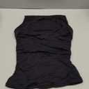 QINSEN Women's Square Neck Slim Fit Tank Top (Small, Black)