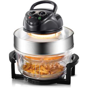 20L 8-in-1 glass air fryer, 360  circulating heating, high-precision glass body, healthy kitchen baking, toaster, broiler, toaster, steamer, and grill (8)