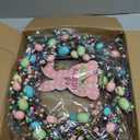 Easter Egg Wreath for Front Door, 20 inch Farmhouse Easter Wreath with Colorful Pastel Eggs, Wooden Rabbit, Spring Wreath for Easter Wall Decor Holiday Decoration