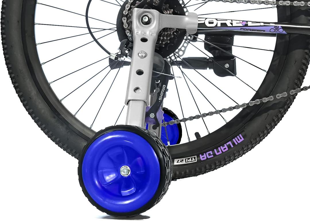 MOSHAY Roll Over Image to Zoom in Bicycle Training Wheels Fits 16 18 20 22 24 inch Variable Bike (blue)