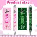 Sayglossy 24 Pcs Witch Pens Bulk Witch Themed Party Gifts Favors Pink and Green Gift Pens Set for Friends Girls Friendship Matching Office School for Party Supplies Decorations Gifts