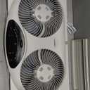 Bionaire Window Fan with Reversible Airflow Blades 3-Speed Settings, Programmable Thermostat, LED Display, Remote Control, Fits 2436" Windows, No Assembly Required