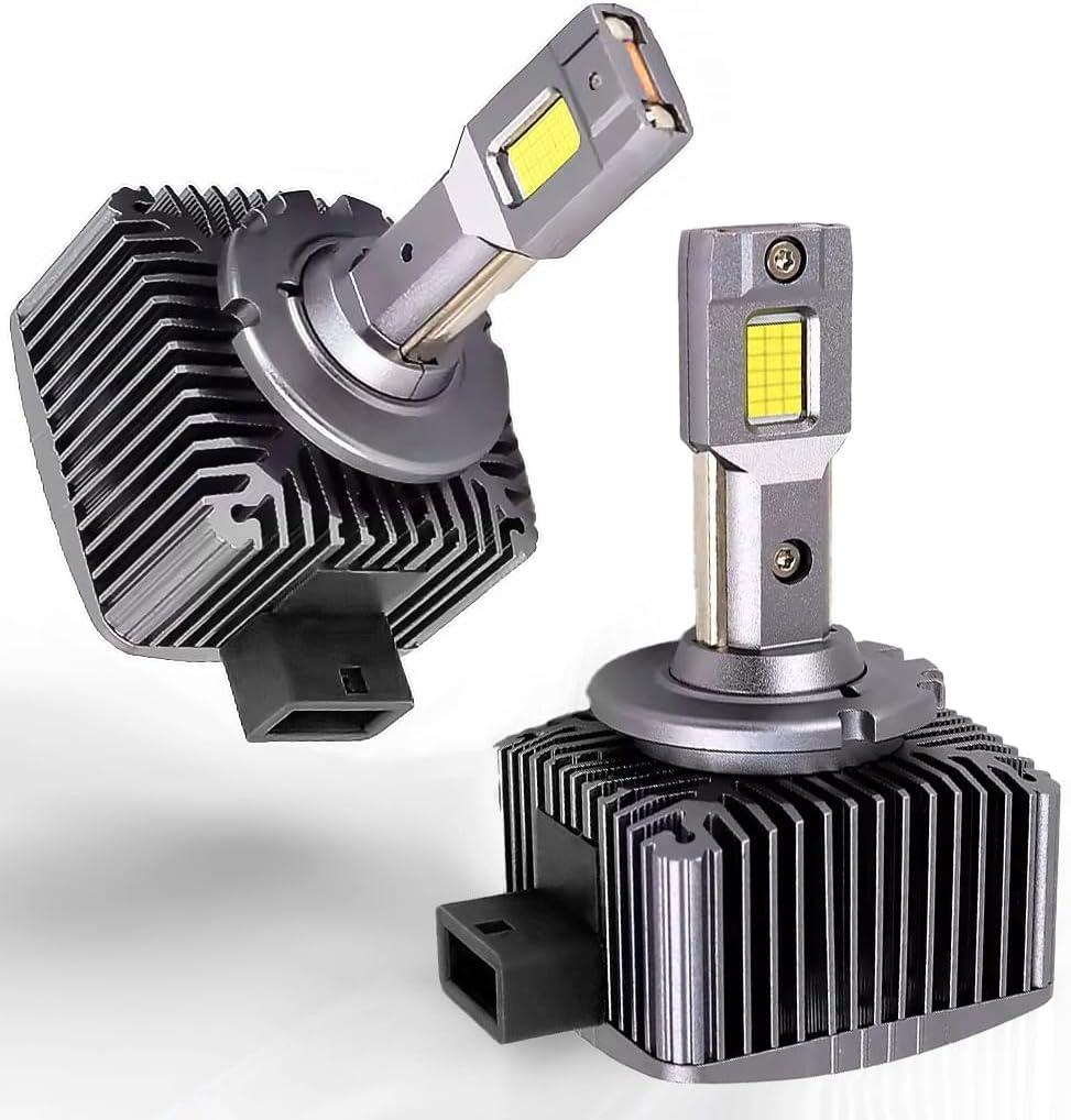 D1S D1R D1C LED Bulbs 110W 30000Lm Super Bright 6500K Cool White Built-in Fan and 2 Thermally Conductive Copper Tubes Plug and Play Fog Lamp 2pcs