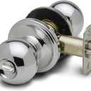 Copper Creek BK2030PS Ball Door Knob, Privacy Function, 1 Pack, Polished Stainless