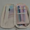 Four Candies 39 PCS Aesthetic School Supplies with Cute Pen Case, 12 Pastel Highlighters, 5 Black Ink Gel Pens, 6 Mechanical Pencils Set 0.5 & 0.7 mm for Students Stationary College Essentials (Pink)