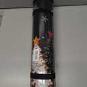 Black Merry Christmas Tree Kitchen Mats Set of 2,Xmas Star Winter Seasonal Farmhouse Home Decor Low-Profile Kitchen Rugs for Floor 17x30+17x47 Inch