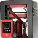 5 Ton Portable Hydraulic Heat Press Machine 2.3 x 4.7 Inch Dual Heating Plate, red/black