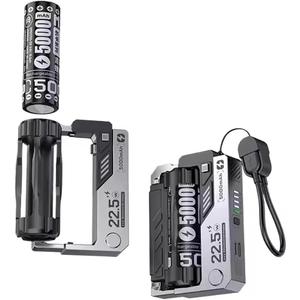 Battery Charger 21700 Battery Charger Power Bank Function 3A Fast Charger for Rechargeable Batteries Li-ion 21700 (Excluding Battery)