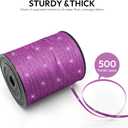 2 x 500 Yards 3/16" Glitter Curling Ribbon Purple, Balloon String Curly Ribbon 1 Roll for Gift Wrapping, Birthday Wedding Party Festival Decoration, Baby Shower, Art Crafts, Florist Flowers