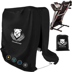 ClawsCover Treadmill Cover Waterproof Dustproof Running Machine Cover Exercise Workout Equipment Protective with Windproof Drawstring and Air Vents for Home Gym Indoor Outdoor