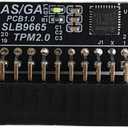 Yeiwenl TPM 2.0 Encryption Security Module with 20-1 pin Compatible with Windows 11 for GIGABYTE Motherboard/ASUS Motherboard