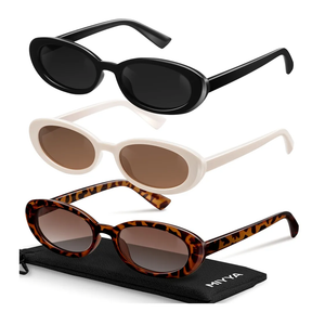 miyya Trendy Polarized Sunglasses Women, Oval Sunglasses for Woman Men, Retro Sun Glasses for Women 2025, UV Protection