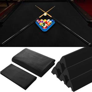 Mixweer Billiard Cloth for 8 ft Pool Table Pre Cut Felt with 6 Cloth Strips and 6 Pool Table Rubber Bumpers for Bars, Clubs, Hotels Replacement